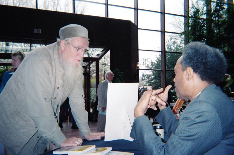 Edgar J. Ridley signing books at Virginia Book Fair in Charlottesville, VA
